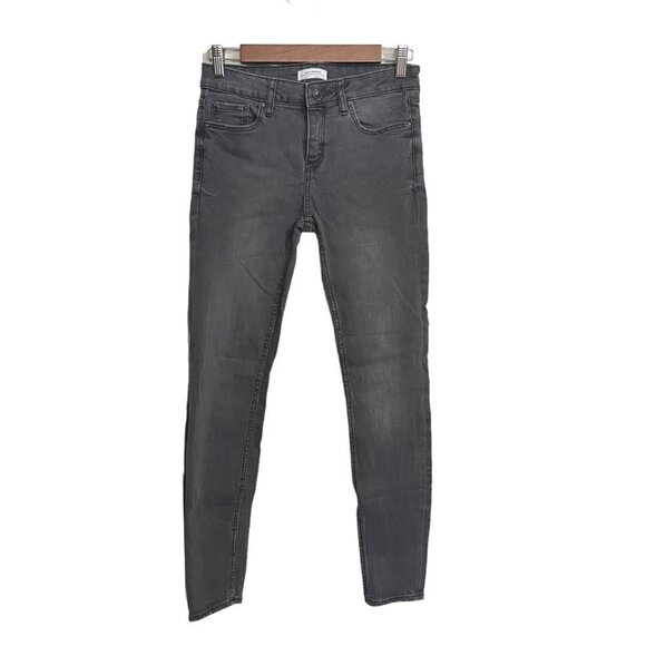 Zara Woman Womens Gray Wash Mid Rise Stretch Skinny Jegging Jeans Size 4 - Picture 1 of 5